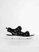 Sandale copii negre cu alb din material textil Piero