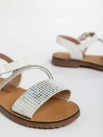 Sandale copii albe din piele ecologica Resa