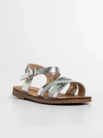 Sandale copii argintii din piele ecologica Reneta
