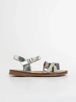 Sandale copii argintii din piele ecologica Reneta