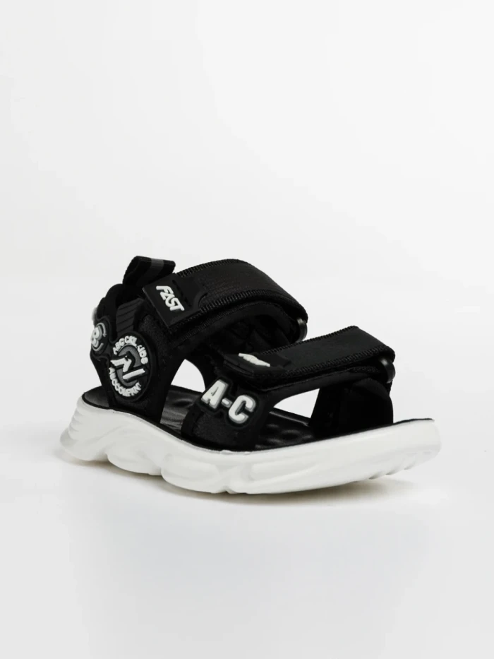 Sandale copii negre din matrial textil Tadeo