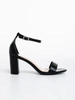 Sandale dama negre din piele ecologica Capria