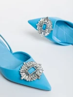 Pantofi dama albastre din piele ecologica Salinda