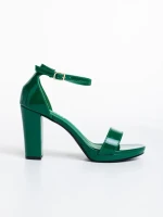 Sandale dama verzi din piele ecologica lacuita Disha