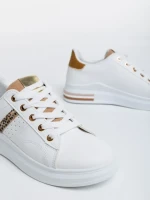 Pantofi sport dama albi din piele ecologica Sarena