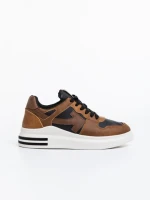 Pantofi sport dama negri cu camel din piele ecologica Sarika