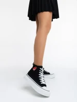 Tenisi dama negri din material textil Yustina