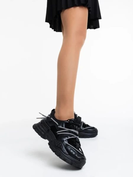 Pantofi sport dama negri din material textil Nithya