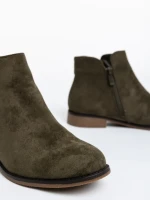 Botine dama verzi din material textil Sharyl