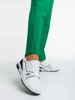 Pantofi sport dama albi din piele ecologica Aloysia