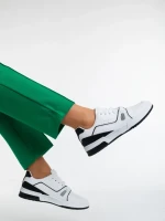 Pantofi sport dama albi din piele ecologica Aloysia