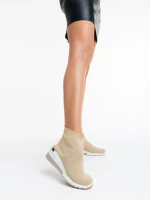 Pantofi sport dama bej din material textil Maren
