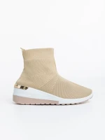 Pantofi sport dama bej din material textil Maren