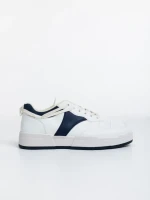 Pantofi sport barbati albi cu navy din piele ecologica Verdell