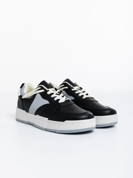 Pantofi sport barbati negri din piele ecologica Verdell