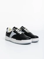 Pantofi sport barbati negri din piele ecologica Verdell