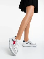 Pantofi sport dama albi din piele ecologica Anuja