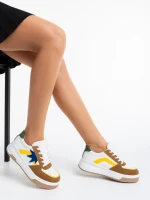 Pantofi sport dama camel din piele ecologica Anuja