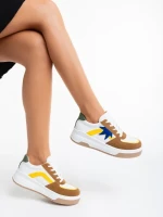 Pantofi sport dama camel din piele ecologica Anuja