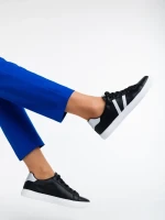 Pantofi sport dama negri din piele ecologica Virva