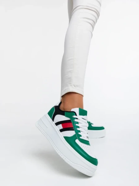 Pantofi sport dama verzi din piele ecologica Ayano