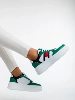 Pantofi sport dama verzi din piele ecologica Ayano