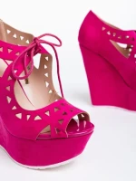 Sandale dama fucsia din material textil Shyama