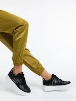 Pantofi sport dama negri din piele ecologica Doroteya