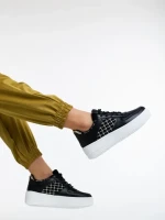 Pantofi sport dama negri din piele ecologica Doroteya