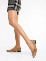 Balerini dama leopard din material textil Ilinka