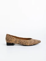 Balerini dama leopard din material textil Ilinka