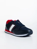 Pantofi sport barbati albastri din piele ecologica si material textil Cassio