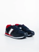 Pantofi sport barbati albastri din piele ecologica si material textil Cassio