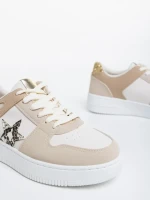 Pantofi sport dama bej din piele ecologica Adamina