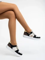Pantofi sport dama negri din piele ecologica Adamina