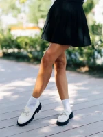 Mocasini dama bej deschis din piele ecologica Nanette