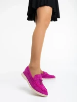 Mocasini dama mov din material textil Emmaline