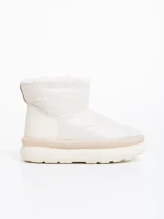 Cizme dama bej din piele ecologica si material textil Leola