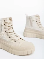 Tenisi dama bej din material textil Chyna