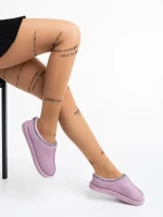 Papuci dama mov din material textil Pranvera