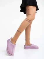 Papuci dama mov din material textil Pranvera