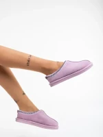 Papuci dama mov din material textil Pranvera
