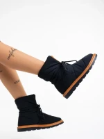 Cizme dama negre din material textil Zurine