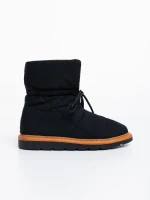 Cizme dama negre din material textil Zurine