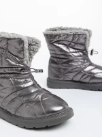 Cizme dama gri din material textil Louella