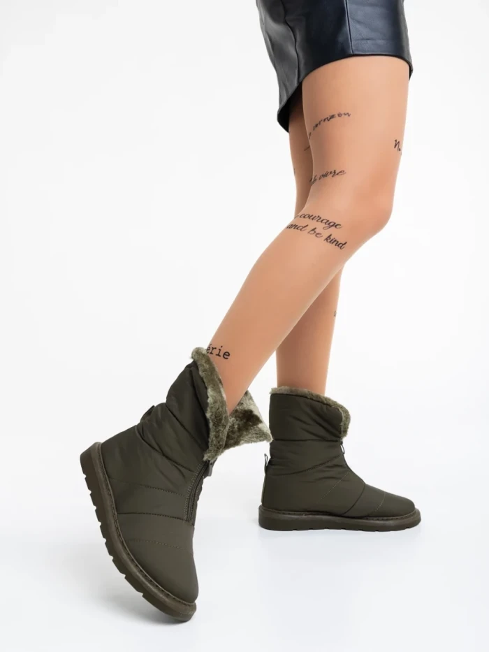 Cizme dama verzi din material textil Tayte