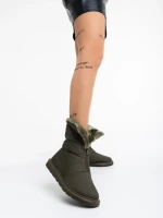 Cizme dama verzi din material textil Tayte