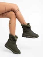 Cizme dama verzi din material textil Tayte