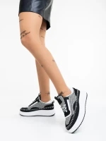 Pantofi sport dama negri din material textil Maelle