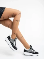 Pantofi sport dama negri din material textil Maelle